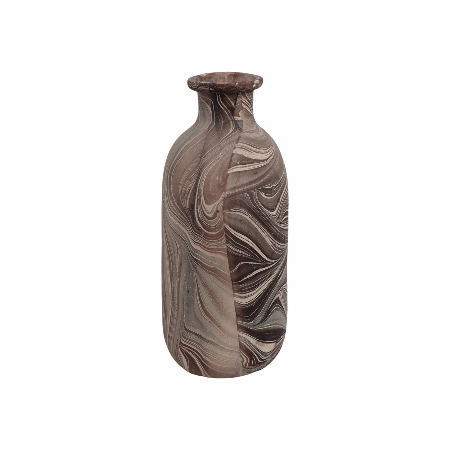 11" CARRANA SMALL BROWN ECOMIX VASE