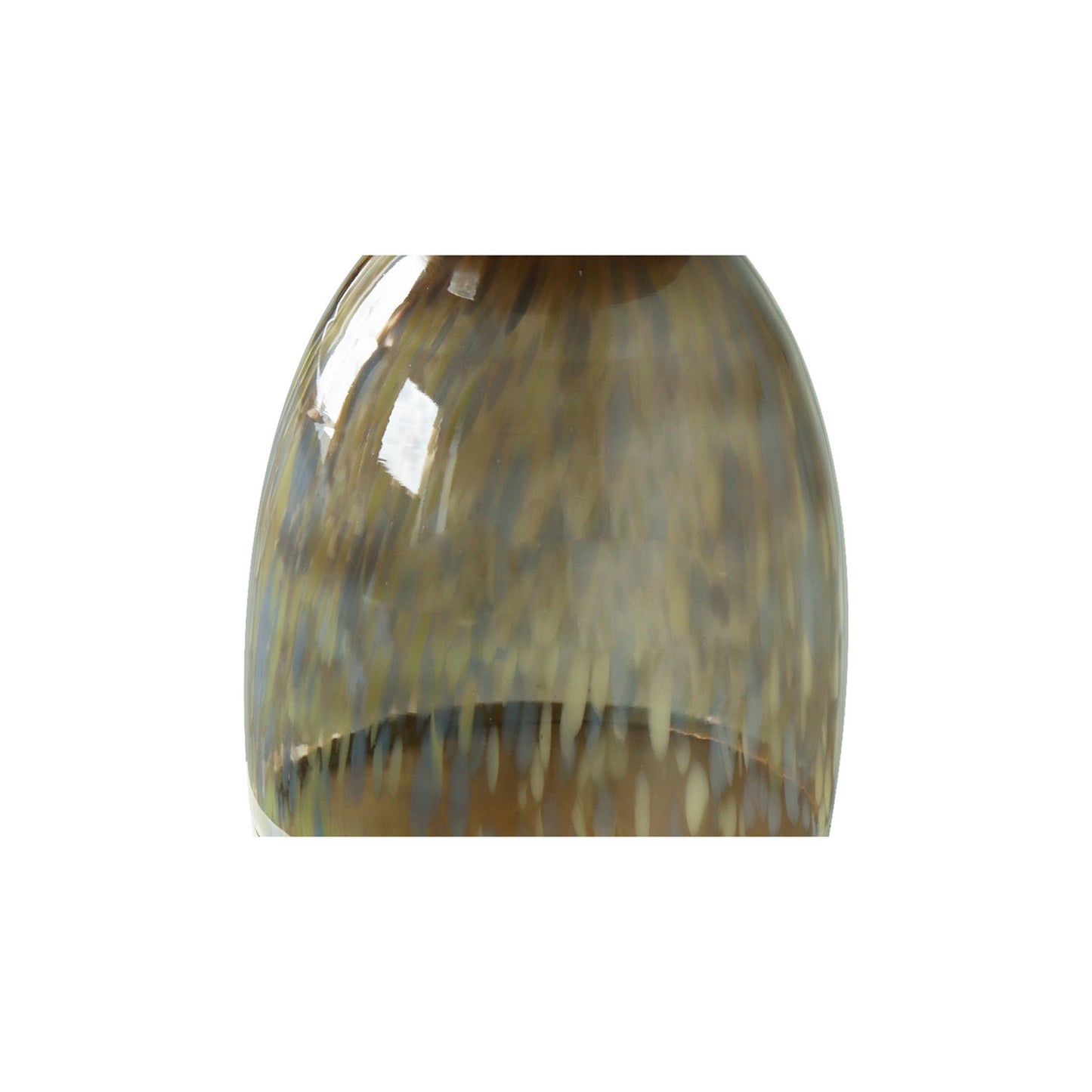 20" AIRES LARGE ART GLASS TABLE, BROWN