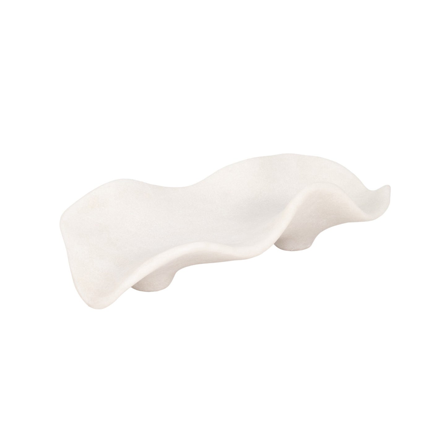 20" LEYLANI QUARTZ RESIN TRAY, WHITE