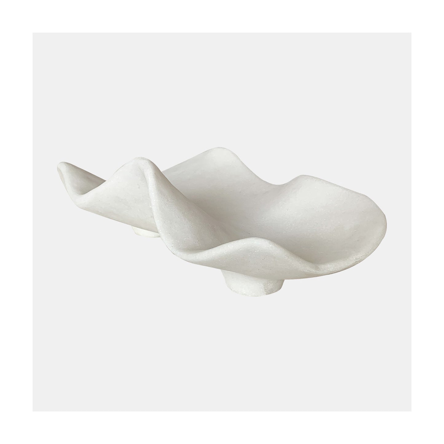 20" LEYLANI QUARTZ RESIN TRAY, WHITE
