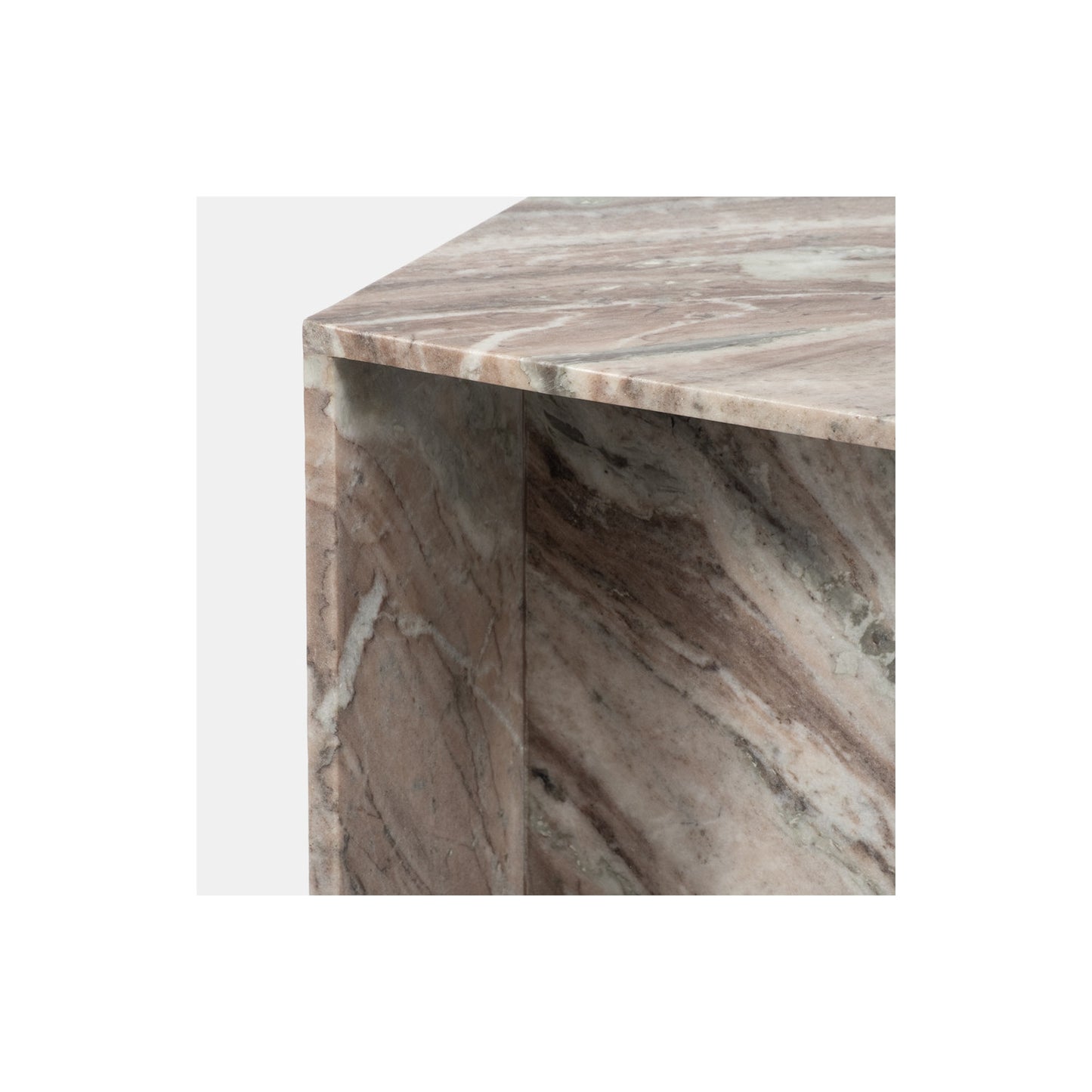 20" TORRENTO MARBLE ACCENT TABLE, BROWN