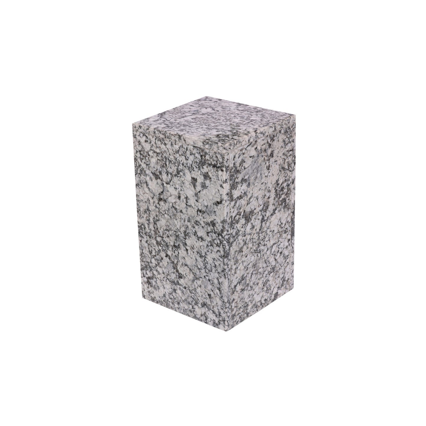 20X12" MARBLE PEDESTAL ACCENT TABLE, WHITE/BLACK