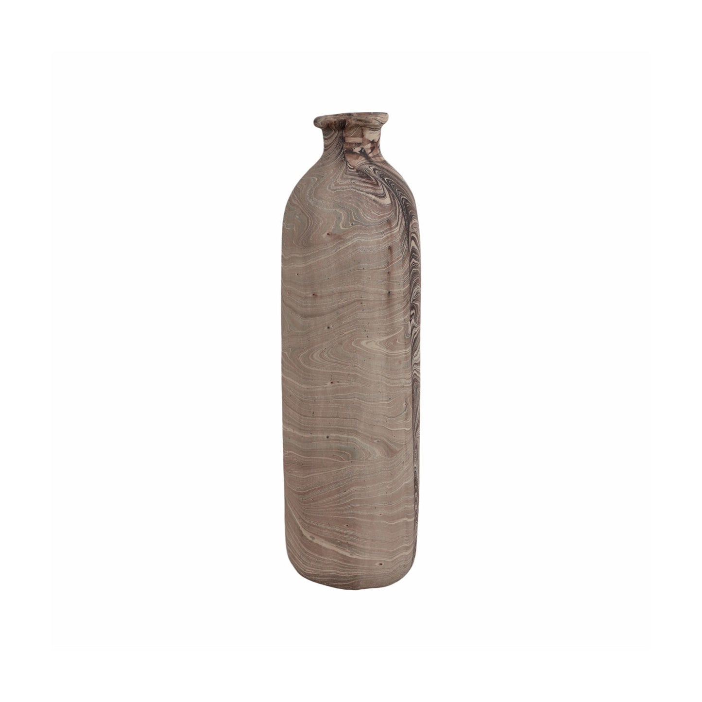 22" CARRANA LARGE BROWN ECOMIX VASE