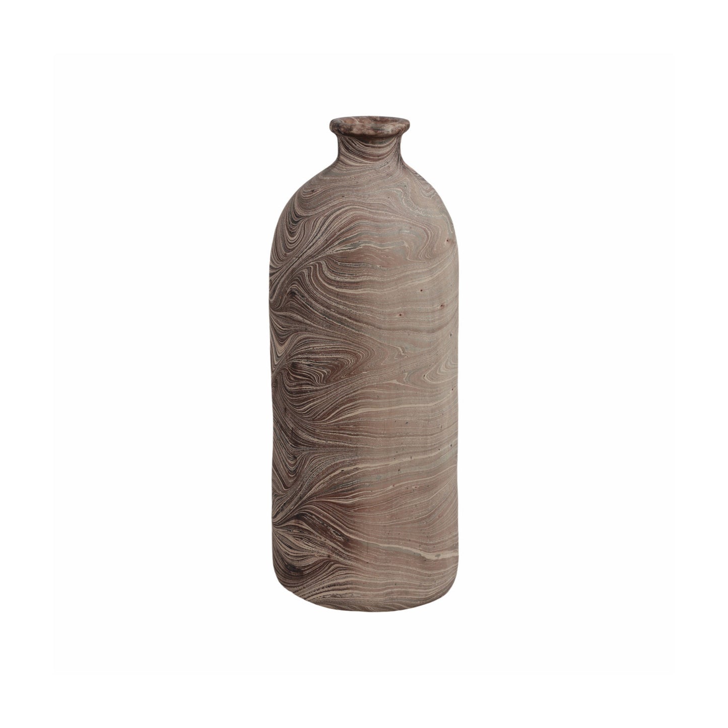 22" CARRANA LARGE BROWN ECOMIX VASE