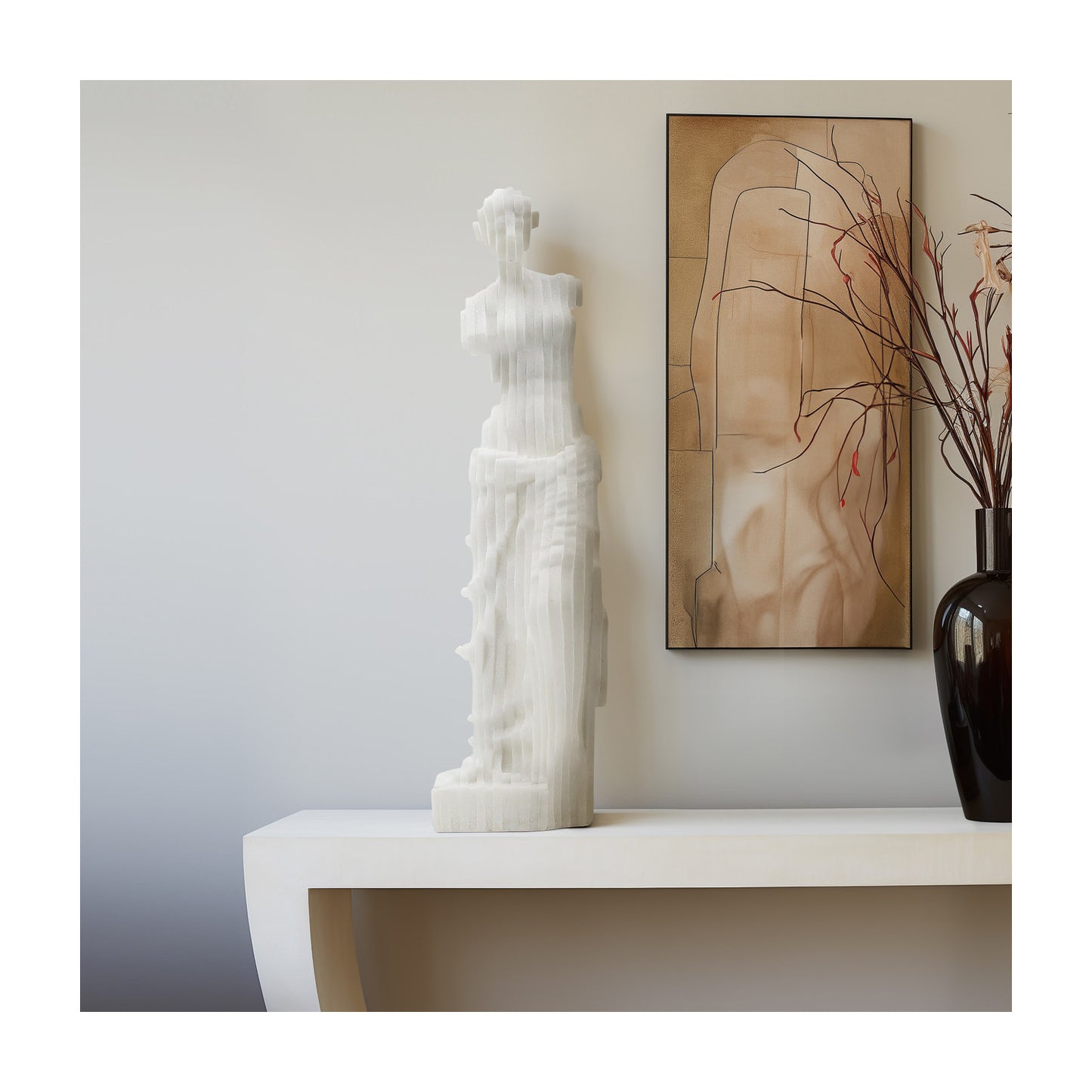 25" ARDEN OVERSIZED QUARTZ RESIN FLOOR STATUARY