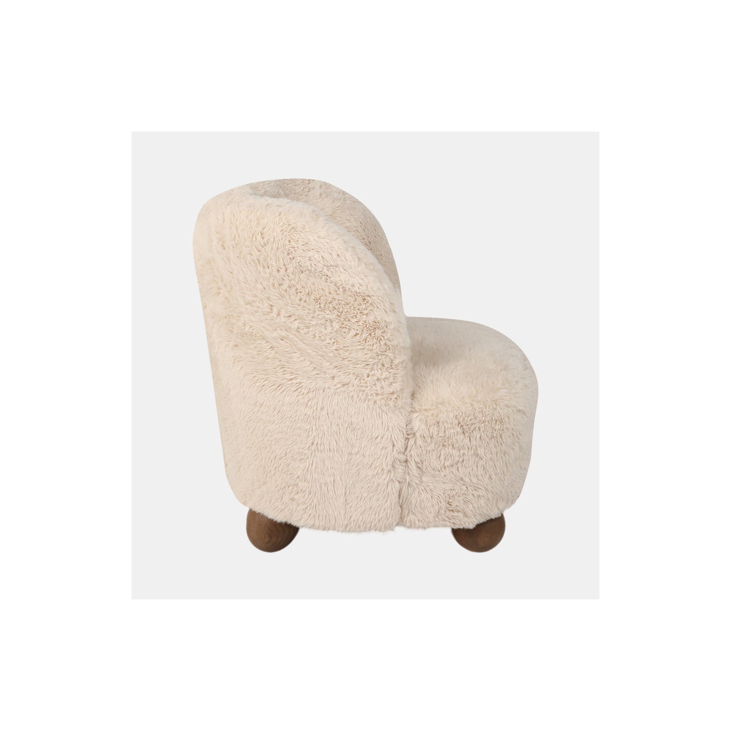 BALL-FOOT ACCENT CHAIR, IVORY CN