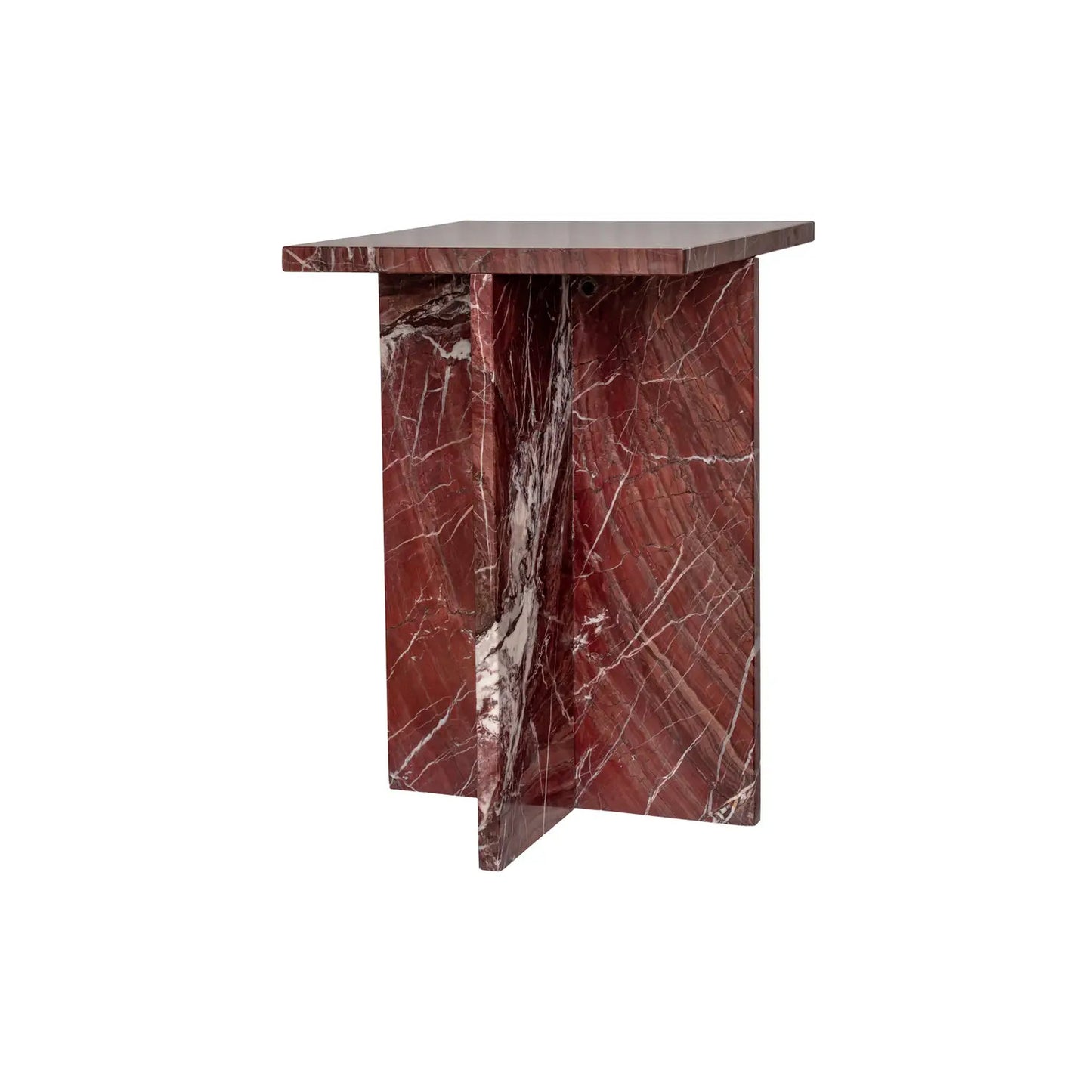 BLAIR ACCENT TABLE ROSSO LEVANTO MARBLE
