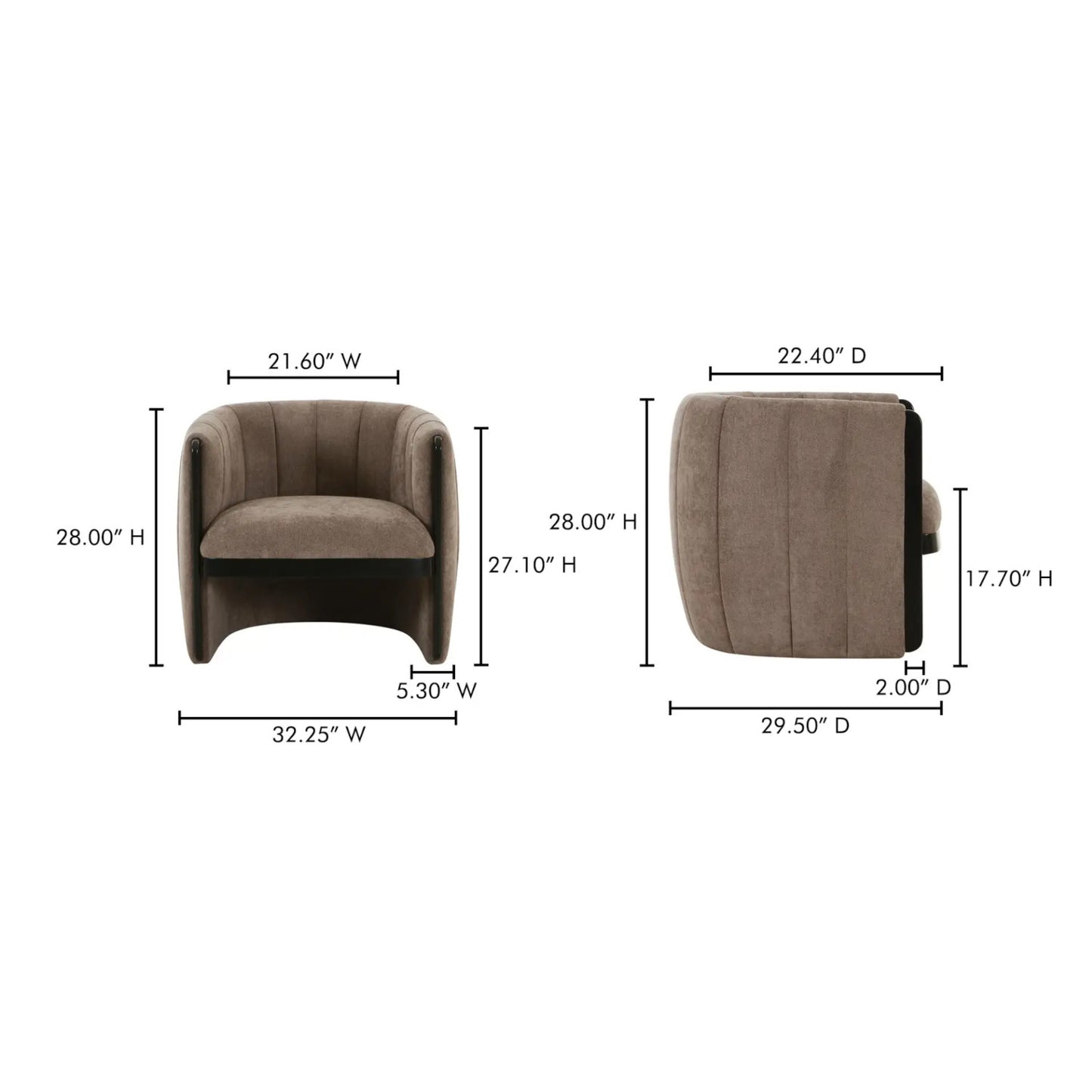 FRANCIS ACCENT CHAIR TAUPE
