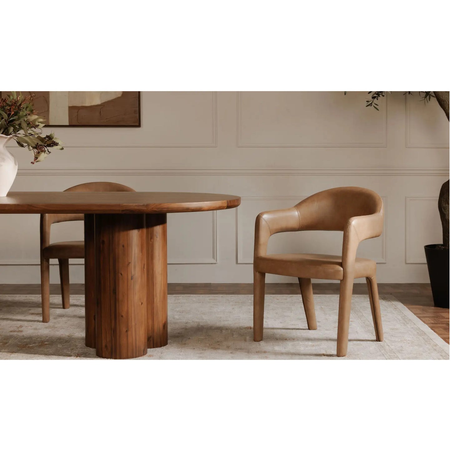 MARTENS DINING CHAIR BROWN LEATHER