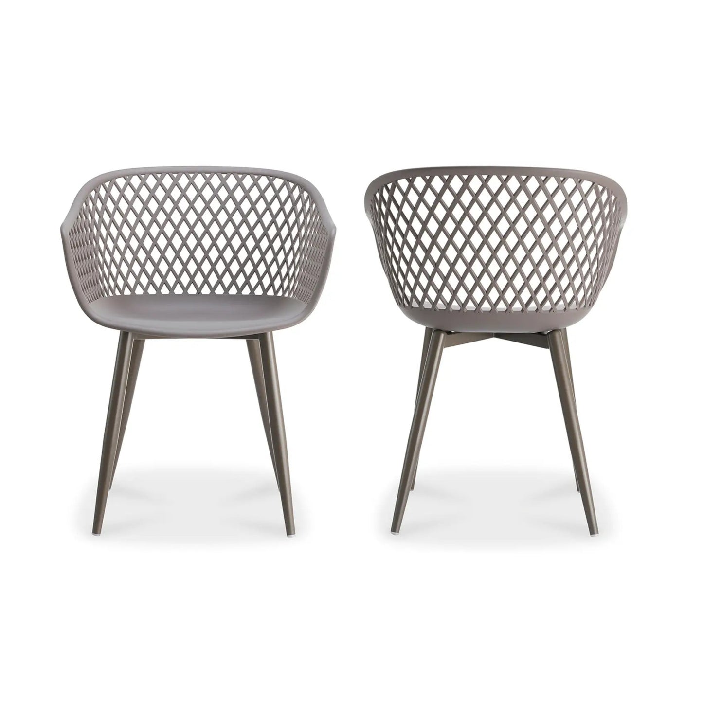 PIAZZA OUTDOOR CHAIR GREY-SET OF TWO