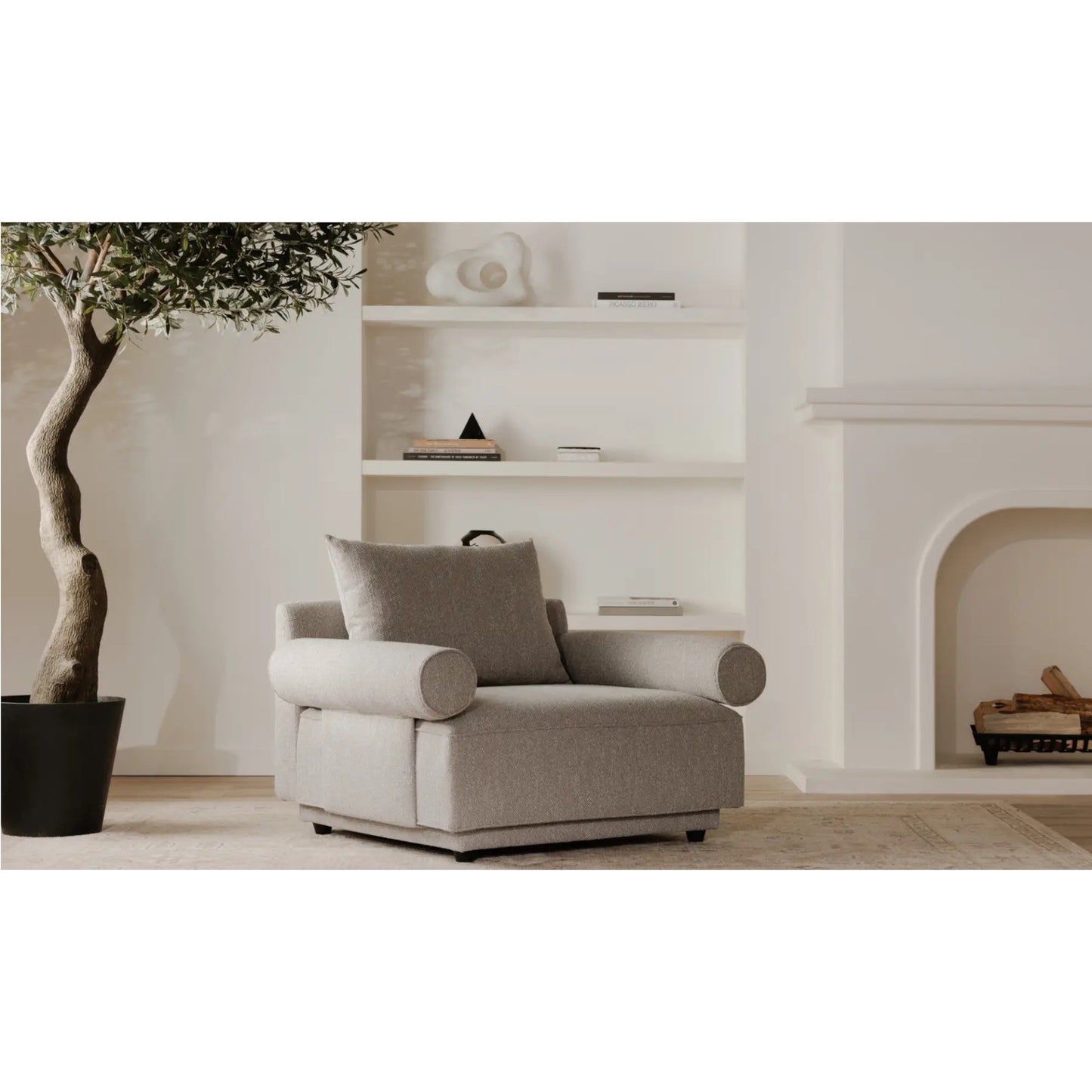 ROSELLO ARM CHAIR LIGHT GREY