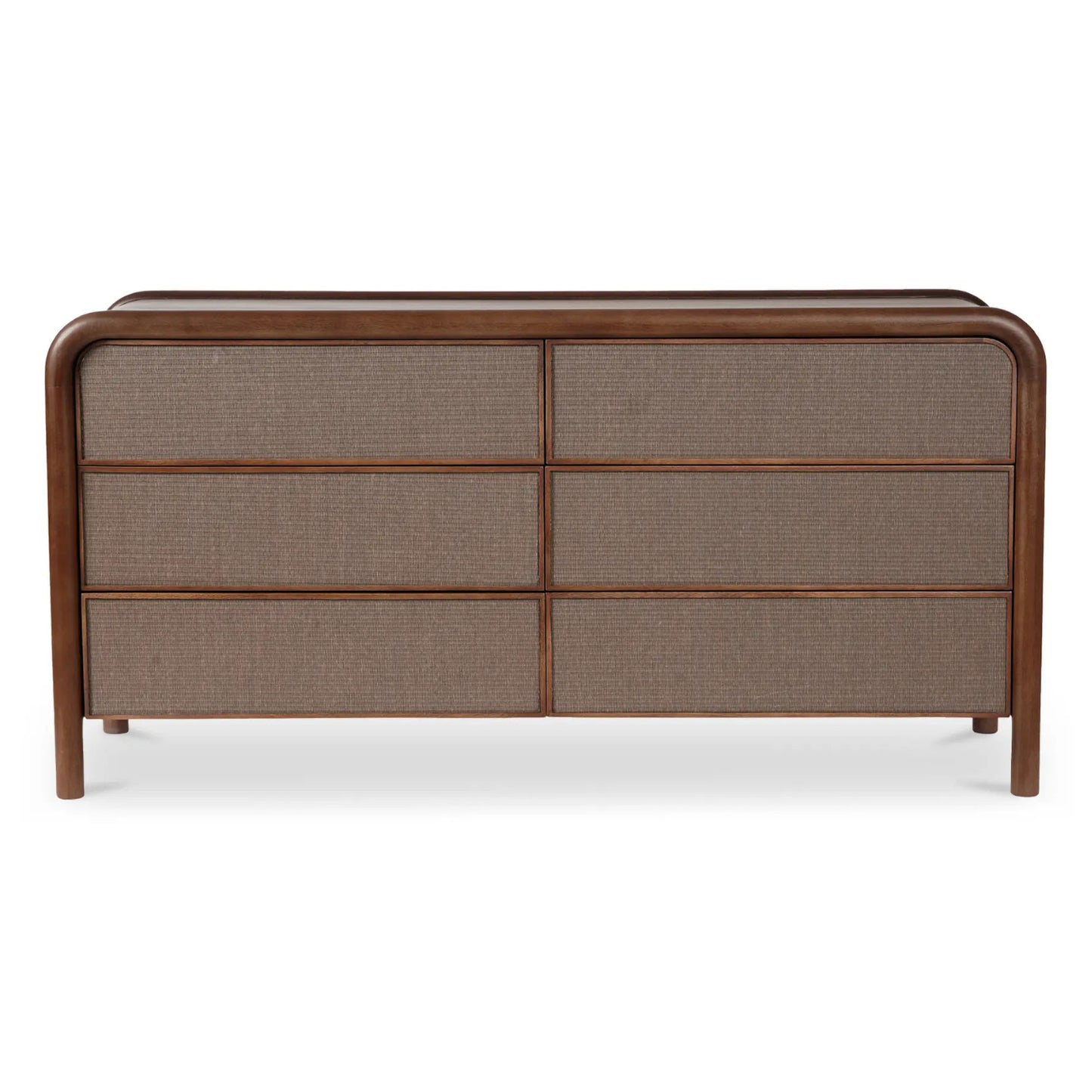 RYE 6 DRAWER DRESSER WARM BROWN