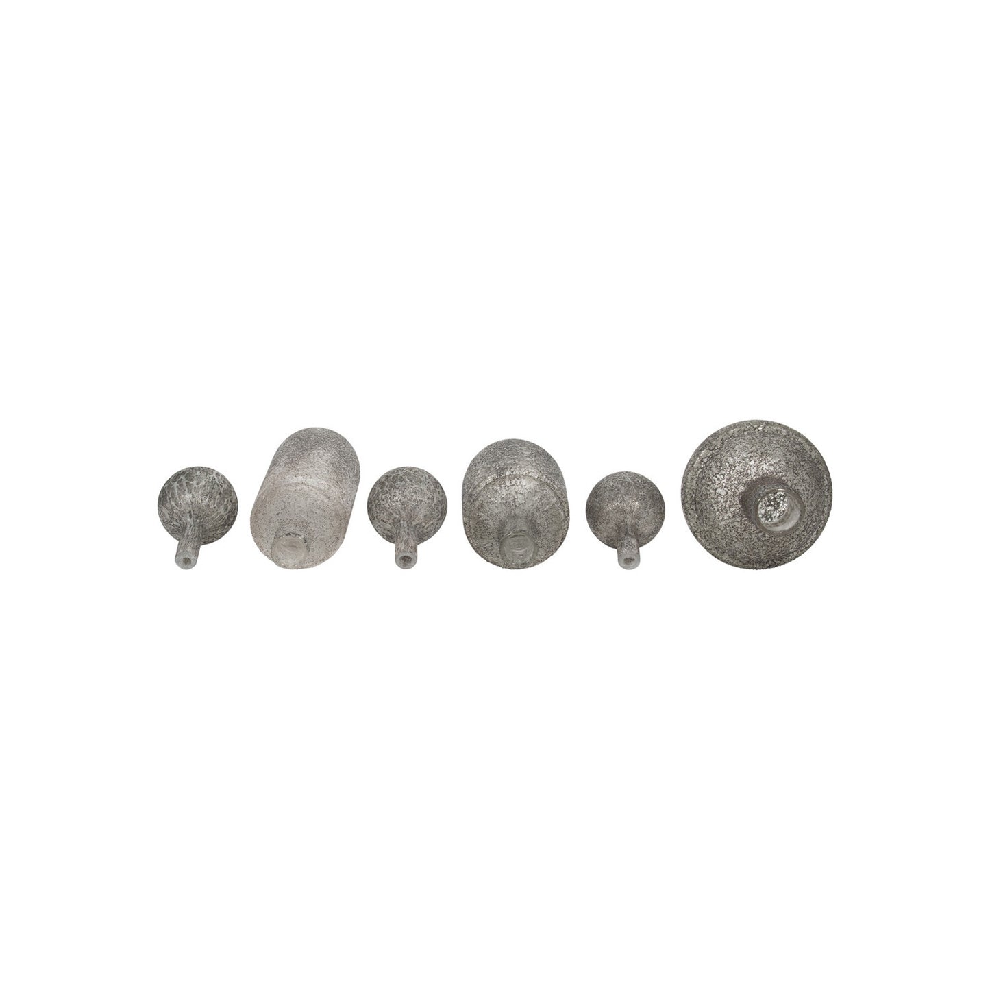 S/3 12/15/18" INGA GRAY LIDDED GLASS BOTTLES