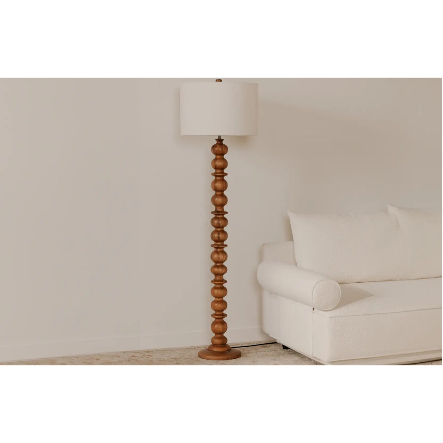 GWEN FLOOR LAMP HONEY BROWN