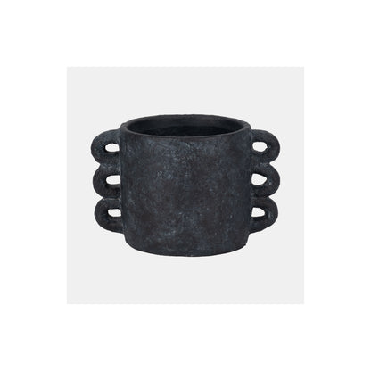 10" ARCH HANDLE PLANTER, BLACK