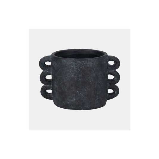 10" ARCH HANDLE PLANTER, BLACK