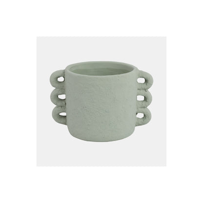 10" ARCH HANDLE PLANTER, GREEN
