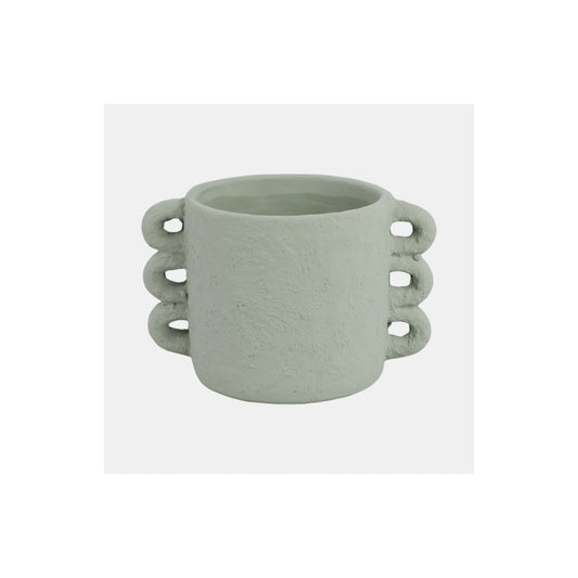 10" ARCH HANDLE PLANTER, GREEN