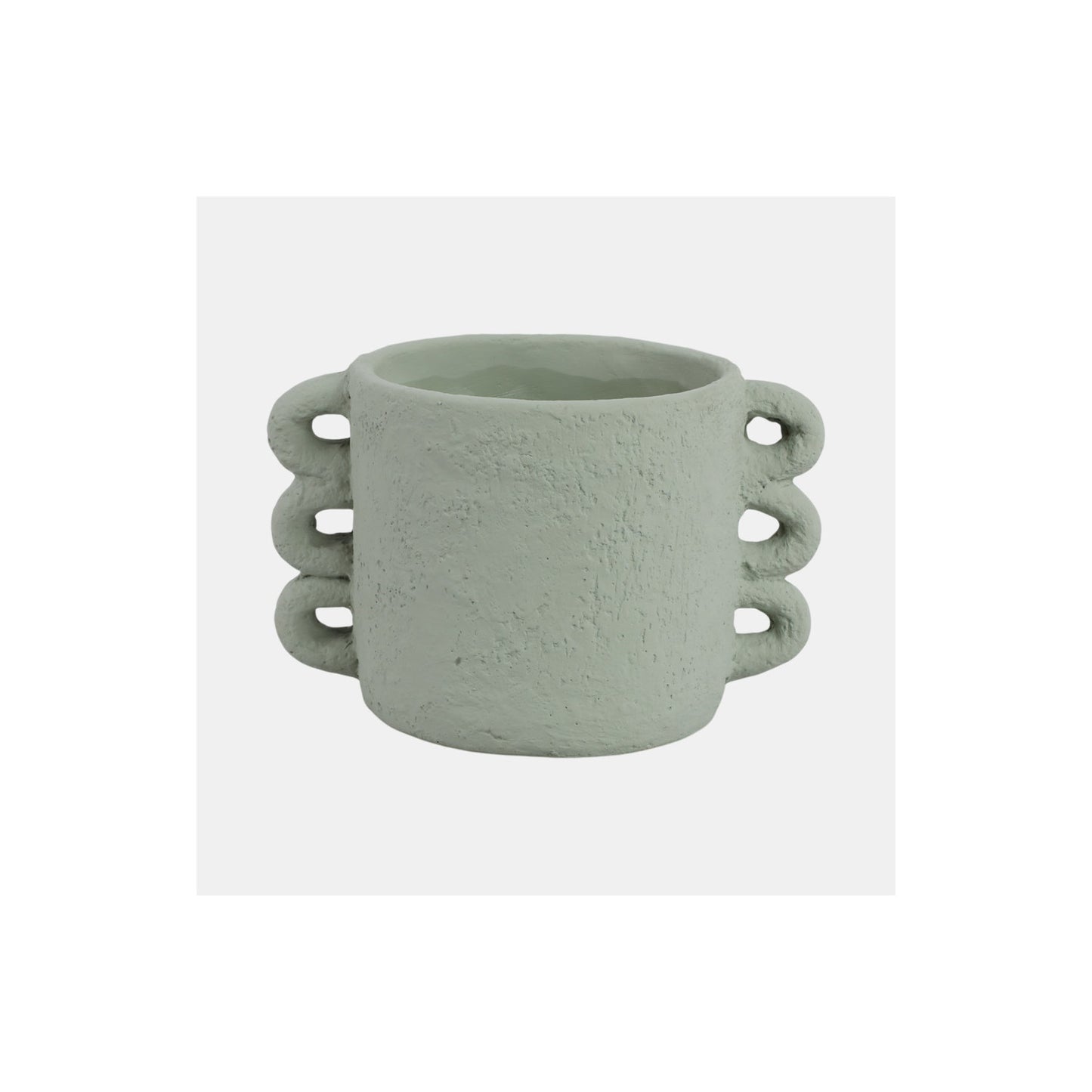 10" ARCH HANDLE PLANTER, GREEN