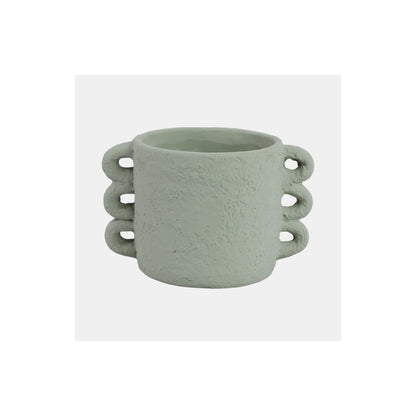 10" ARCH HANDLE PLANTER, GREEN