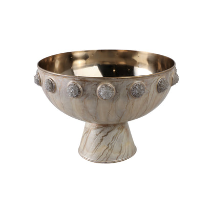 10" FRANCES QUARTZ CRYSTAL AND STEEL BOWL