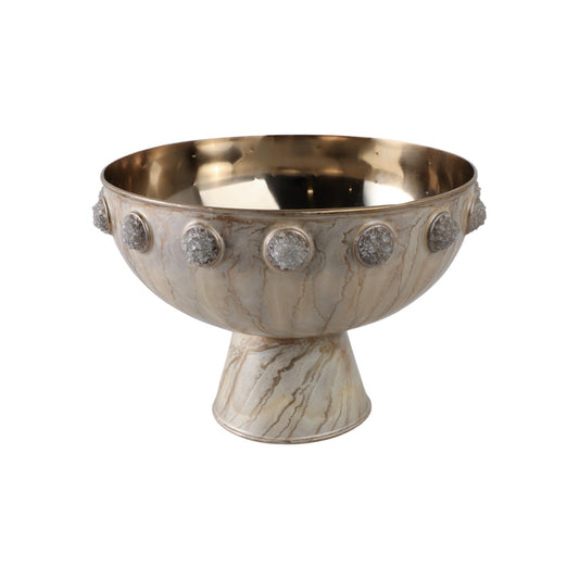 10" FRANCES QUARTZ CRYSTAL AND STEEL BOWL