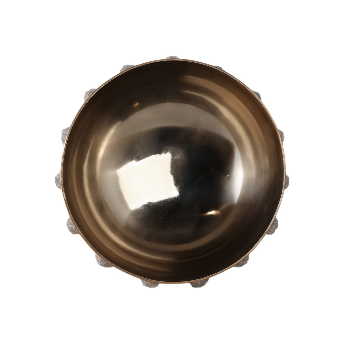 10" FRANCES QUARTZ CRYSTAL AND STEEL BOWL