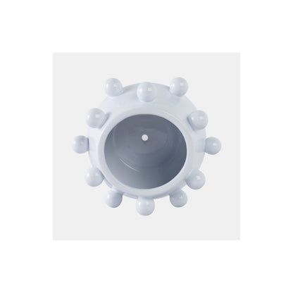10" TAPERED BUBBLE PLANTER, WHITE