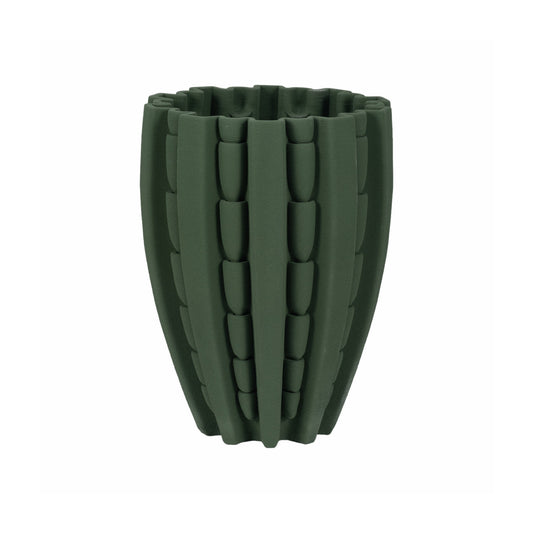 11" LAKELAND 3D PRINTED VASE, GREEN