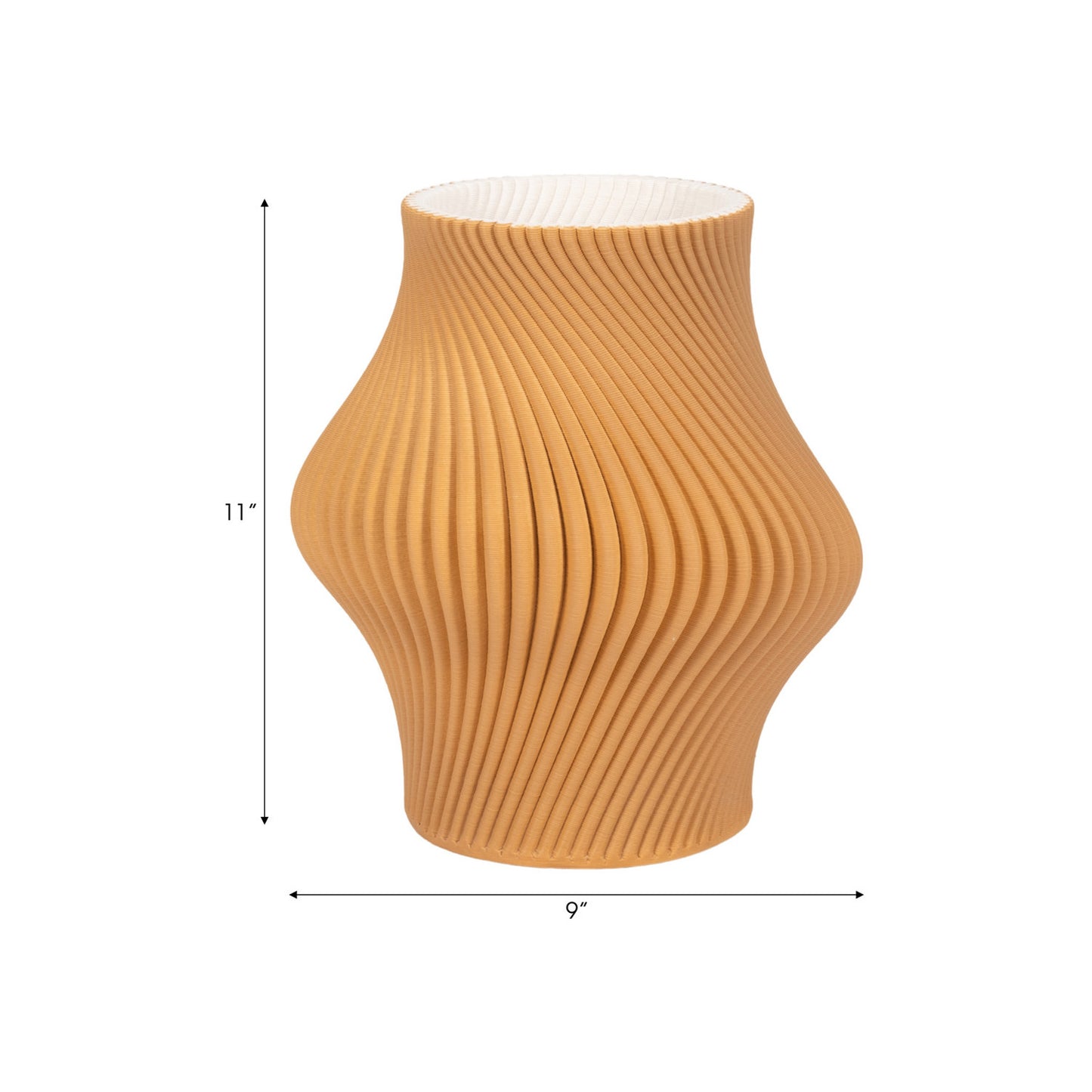 11" SEYMOUR 3D PRINTED VASE, APPLE CINNAMON