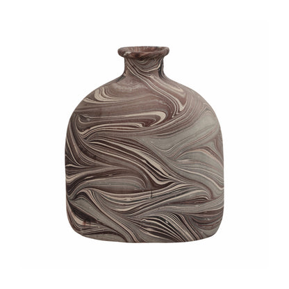 11" CARRANA SMALL BROWN ECOMIX VASE