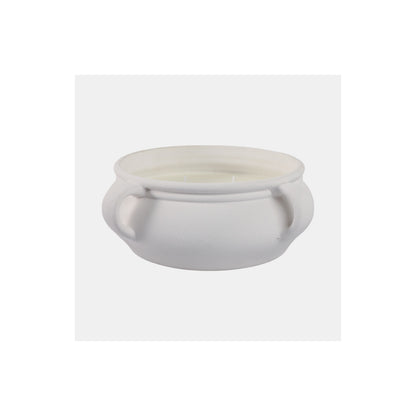 12" 53 OZ SEA SALT & BERGAMOT BOWL CANDLE, WHITE