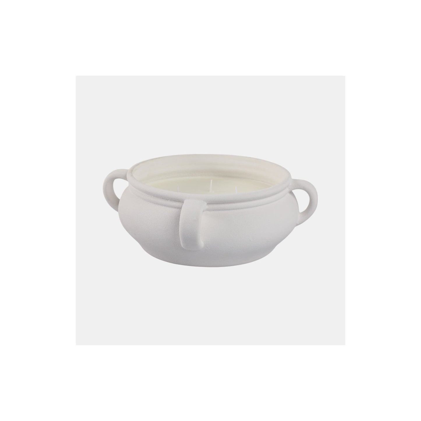 12" 53 OZ SEA SALT & BERGAMOT BOWL CANDLE, WHITE