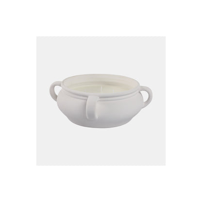 12" 53 OZ SEA SALT & BERGAMOT BOWL CANDLE, WHITE