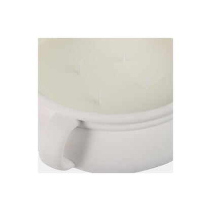 12" 53 OZ SEA SALT & BERGAMOT BOWL CANDLE, WHITE