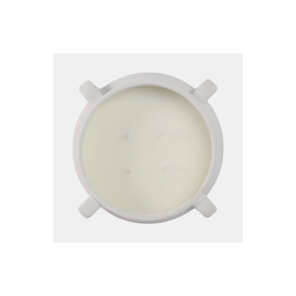 12" 53 OZ SEA SALT & BERGAMOT BOWL CANDLE, WHITE