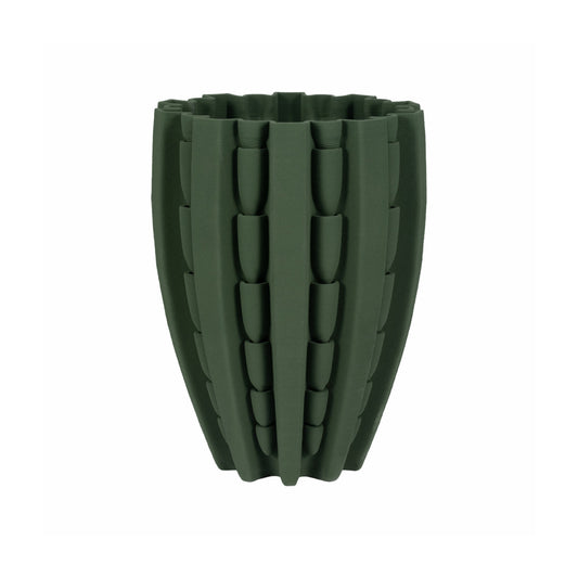 15" LAKELAND 3D PRINTED VASE, GREEN
