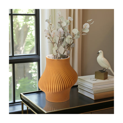 15" SEYMOUR 3D PRINTED VASE, APPLE CINNAMON