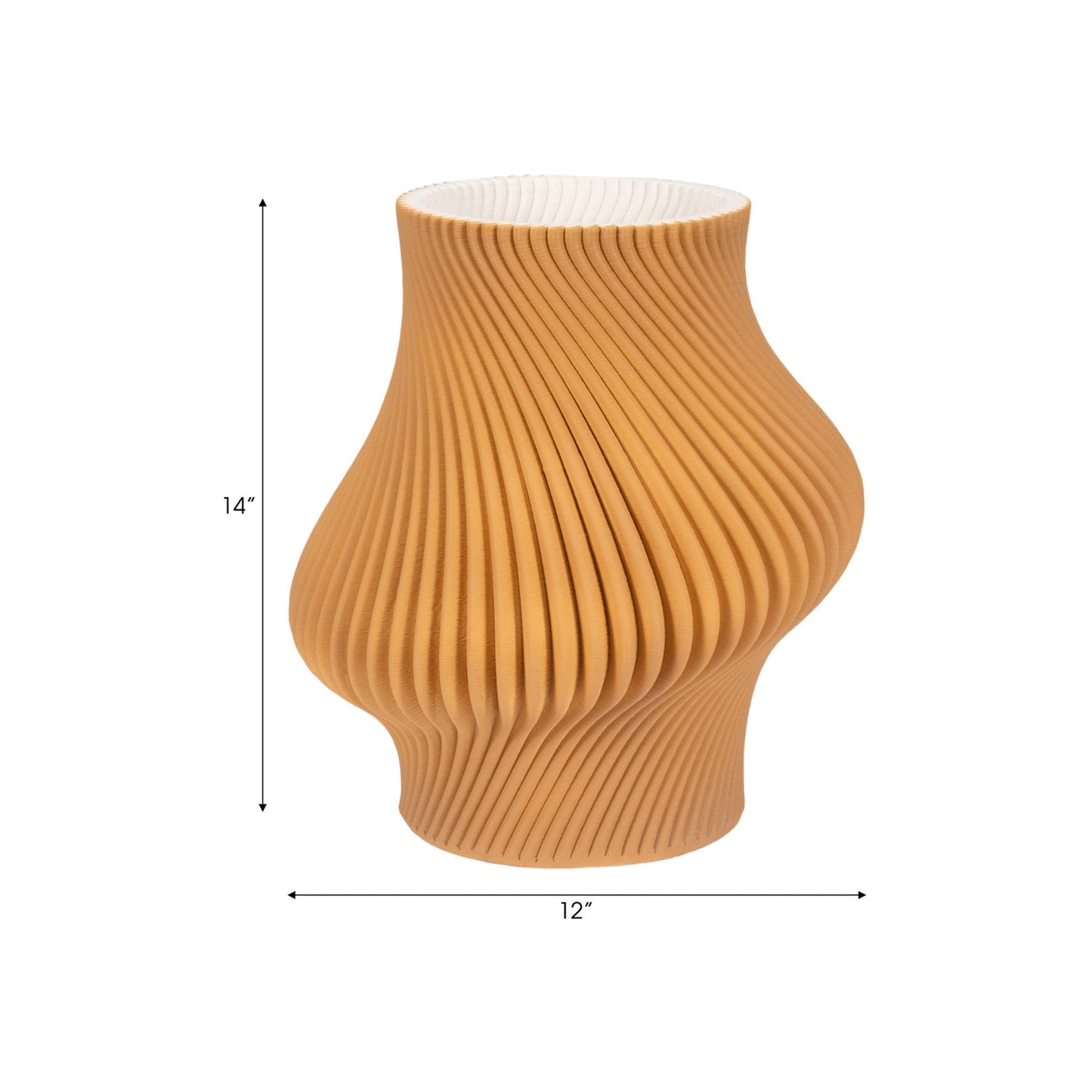 15" SEYMOUR 3D PRINTED VASE, APPLE CINNAMON