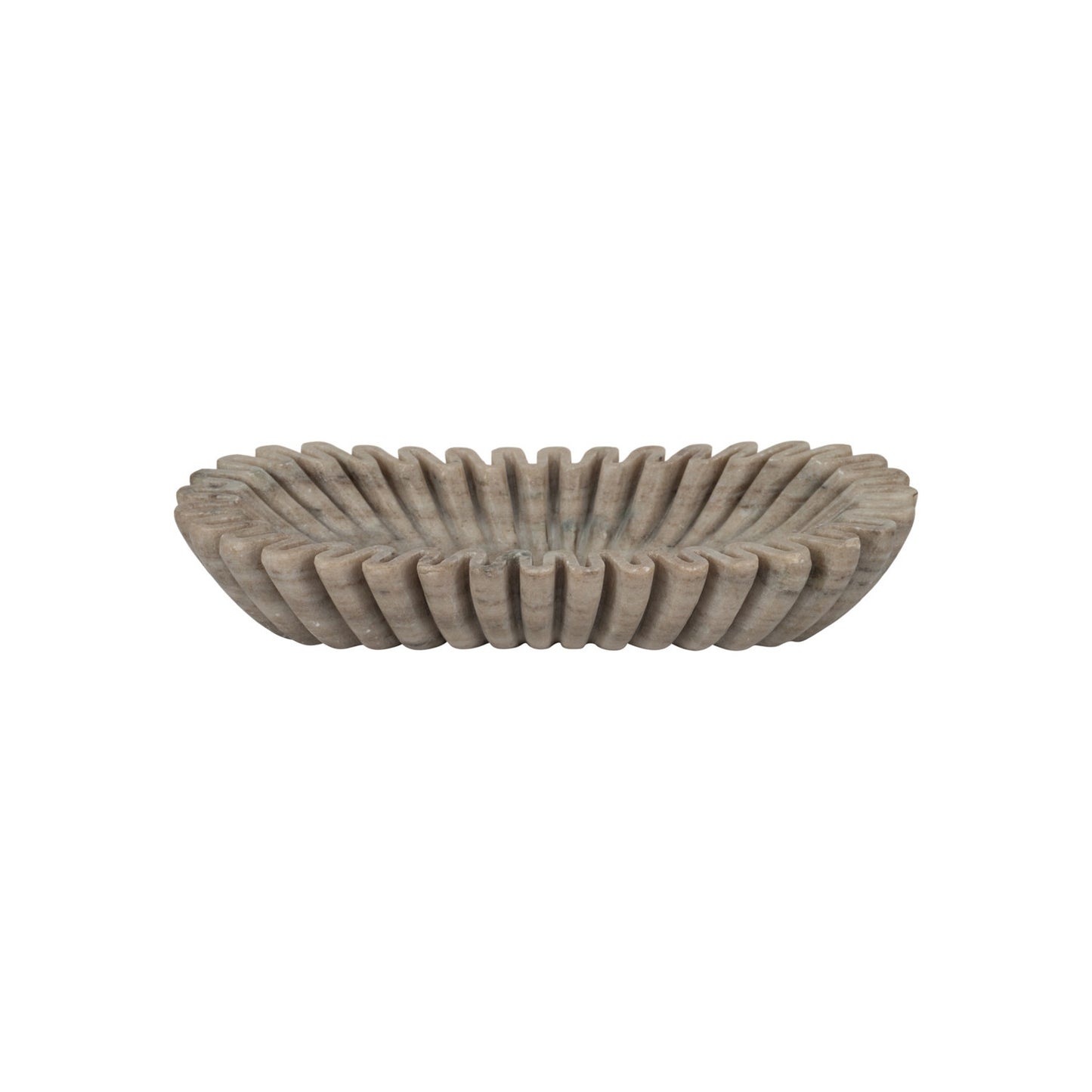 16" ARKIN WAVY MARBLE BOWL, TAN