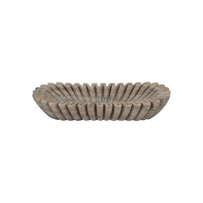 16" ARKIN WAVY MARBLE BOWL, TAN