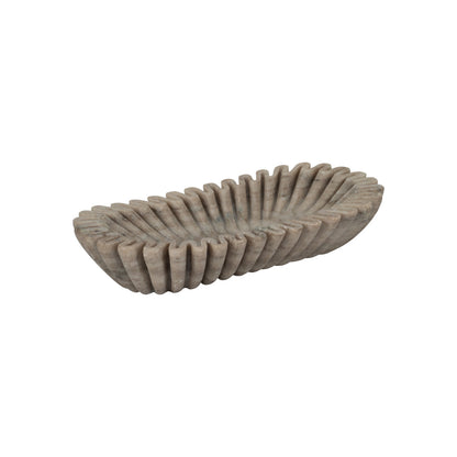 16" ARKIN WAVY MARBLE BOWL, TAN