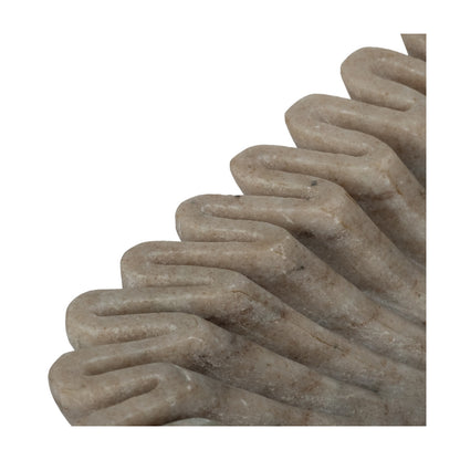 16" ARKIN WAVY MARBLE BOWL, TAN