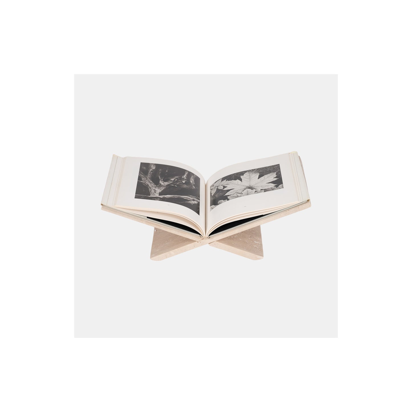 18" TRAVERTINE BOOKSTAND, TAN
