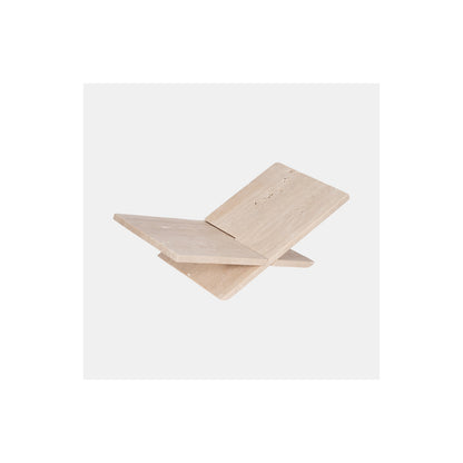 18" TRAVERTINE BOOKSTAND, TAN