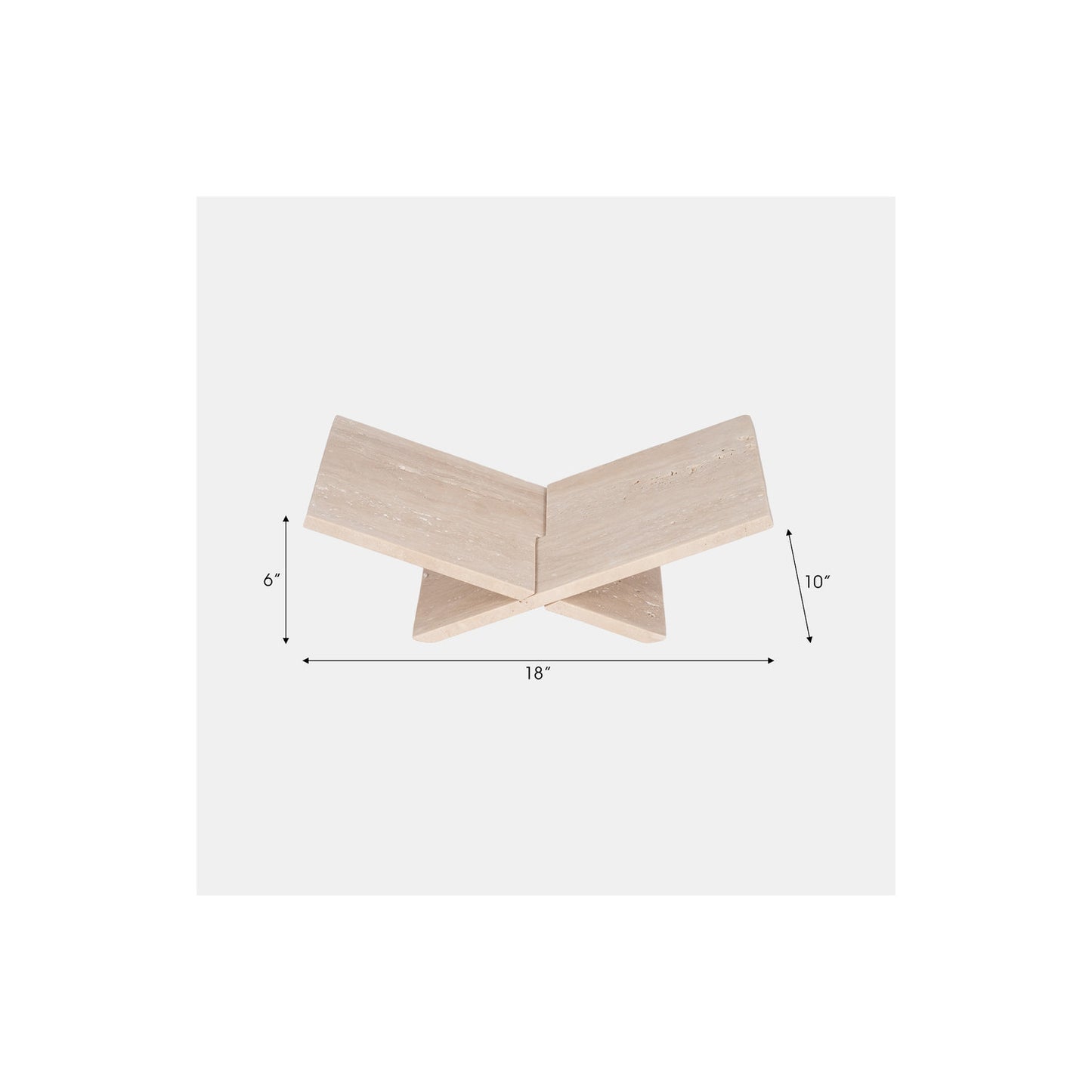 18" TRAVERTINE BOOKSTAND, TAN