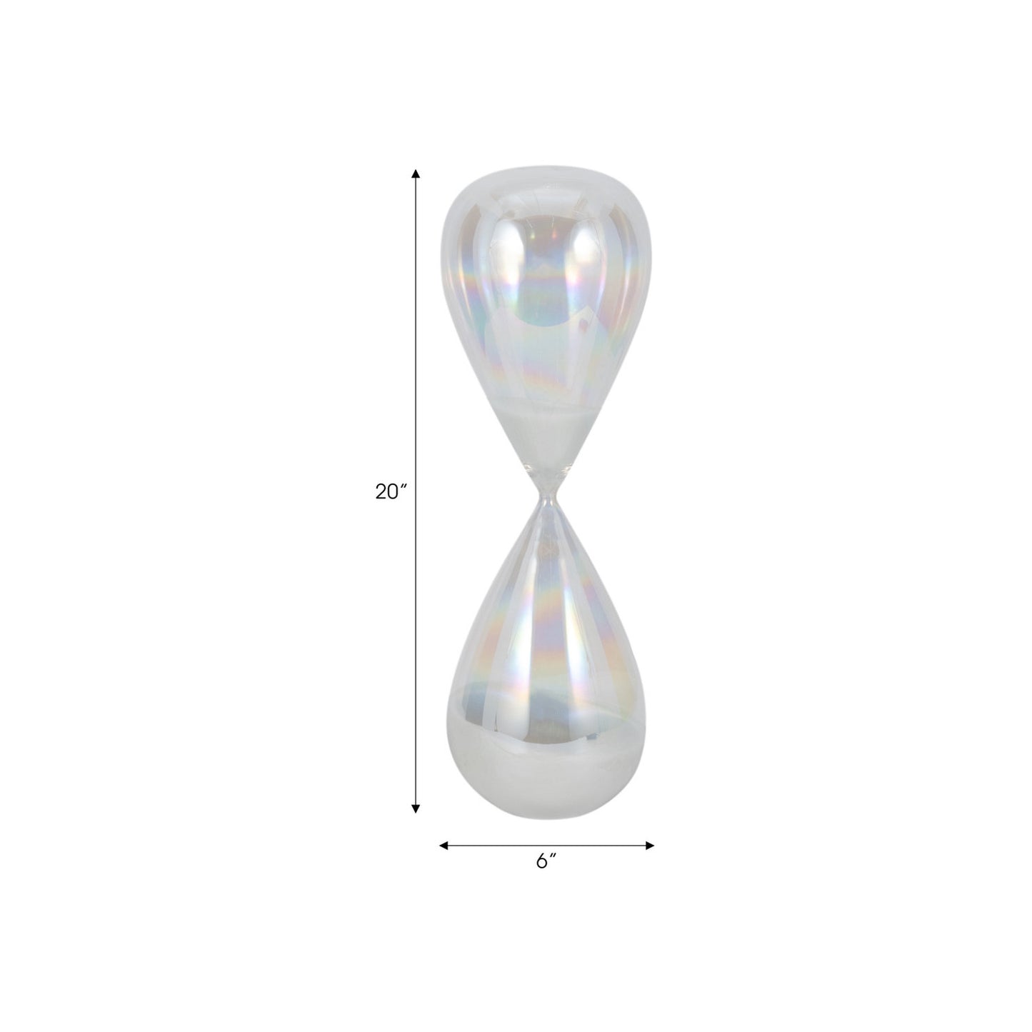 20" CASSANDRA SMALL IRRIDESCENT HOURGLASS