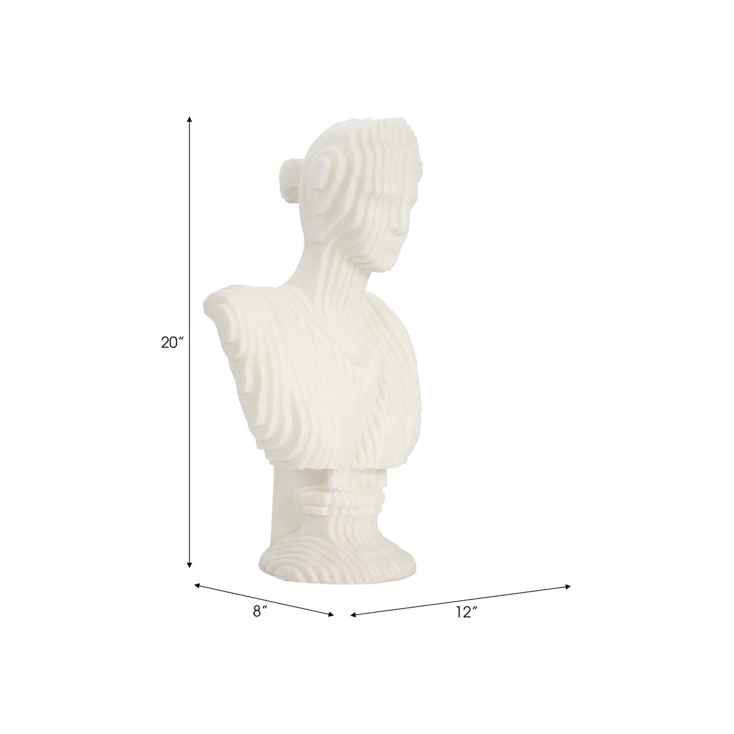 20" DARCY QUARTZ RESIN STATUARY