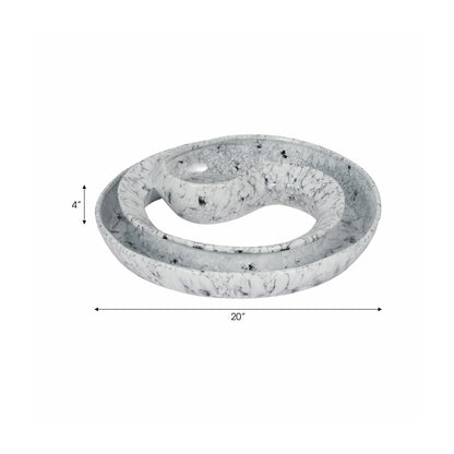 20" KARLIN MARBLED CERAMIC BOWL