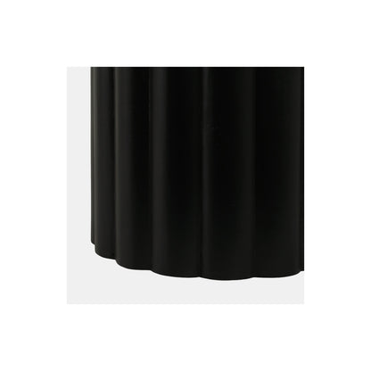 20" LARGE RIBBED ACCENT TABLE MARBLE TOP, BLK/GRN